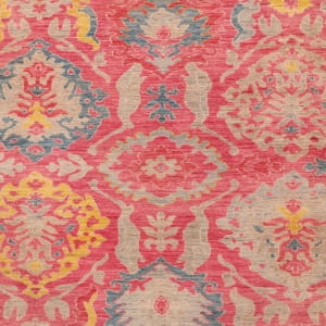 Rug# 26293, JAMES AUCTION Afghan Turkaman weave, 17th c Oushak inspired, Veg dyes, Size 298x249 cm (4)
