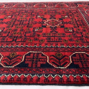 Rug# 26237, Superfine Afghan Ersari weave from Kondooz area in Afghanistan, very fine wool pile, classic Turkaman Gul design, 400,000 asymmetrical knots per sq metre, 581x78 cm (4)
