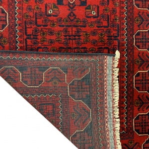 Rug# 26237, Superfine Afghan Ersari weave from Kondooz area in Afghanistan, very fine wool pile, classic Turkaman Gul design, 400,000 asymmetrical knots per sq metre, 581x78 cm (5)