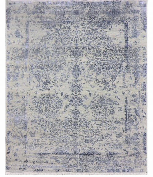 Rug# 31159, Jaipur Transitional Classic design, wool & Bamboo silk pile, 300,000 KPSQM, India, size 430x300 cm