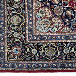 ug# 10204, Khorassan-Kashmar , circa 1975, immaculate, corner & medallion floral design, wool pile, late Pahlavi era, 400k KPSQM, Persia, size 375x290 cm (3)