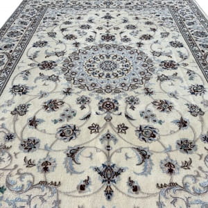 Rug# 10065, Superfine 9LA Nain , c.1970, Shahabbassi design, wool & silk pile, Pahlavi era, 600k KPSQM, Persia, size 290x198 cm (5)