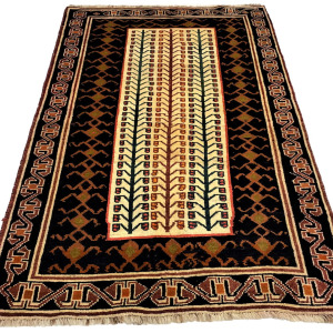 Rug# 12175, Vintage Gabbeh by Qashqai nomads, mid 20th.c Persia, size 203x116 cm, RRP $2000, Special price $600 (2)