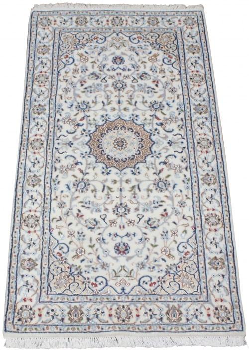 Rug #31004, very fine Amritsar, Nain design inspired, NZ wool and silk pile, 400,000 knots per square metre, India, Size 137x71cm, $890 on Special $380