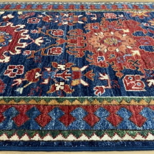 Rug# 24311, Afghan Turkaman weave, 19th c caucasian design, handspun wool pile & vegetable dyes, Size 482x82 cm (4)