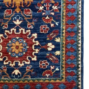 Rug# 24311, Afghan Turkaman weave, 19th c caucasian design, handspun wool pile & vegetable dyes, Size 482x82 cm (7)