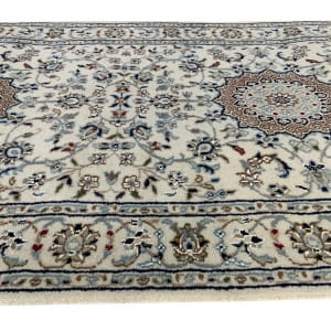Rug #31019, very fine Amritsar, Nain design inspired, NZ wool and silk pile, 400,000 knots per square metre, India, Size 618x87 cm (3)