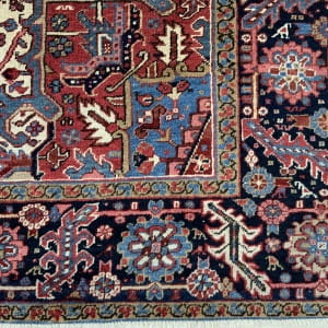 Rug# 10008, Vintage Heriz , c. 1940, immaculate condition, cottage weave, Eastern Azarbaiejan region, Persia, size 385x258 cm (5)