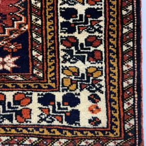 Rug# 10026, Nasr-abad Qashqai, Kashkuli clan, c. 1960, immaculate condition, cottage weave, South Persia, size 388x107 cm (6)
