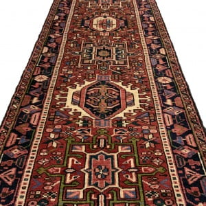 Rug# 10034, Karajeh- Heriz , c. 1960, immaculate condition, cottage weave, Eastern Azarbaiejan region, Persia, size 396x82 cm (3)