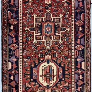 Rug# 10034, Karajeh- Heriz , c. 1960, immaculate condition, cottage weave, Eastern Azarbaiejan region, Persia, size 396x82 cm (4)