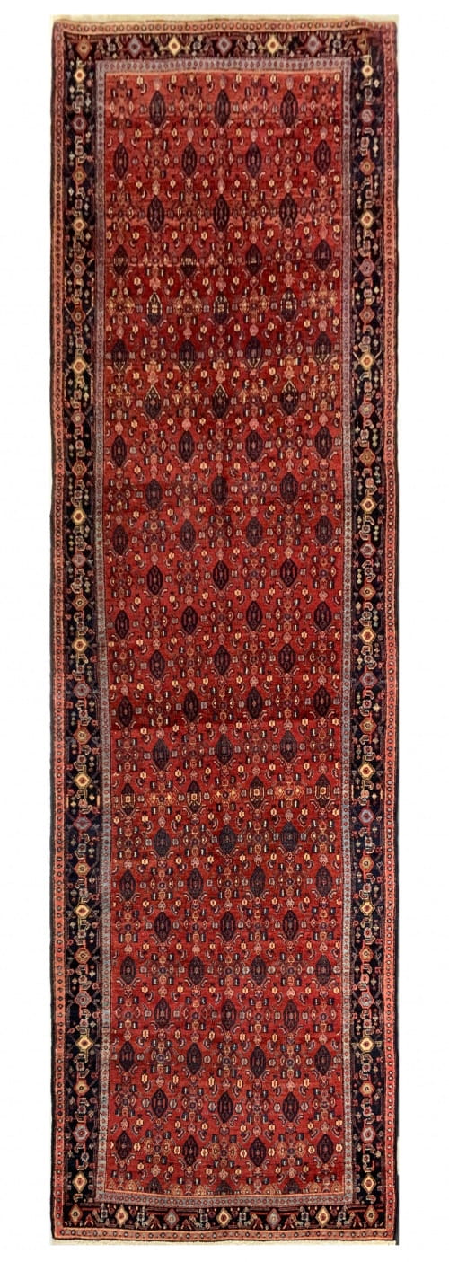 Rug# 10044, trible Seneh, circa 1950, Kurdistan, Takpood weave, Persia, size 400x120 cm (2)
