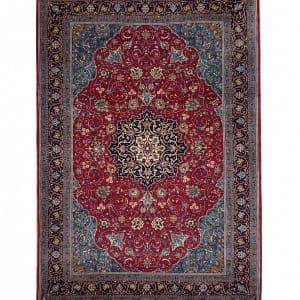 Rug# 10052, superfine Sarouk , circa 1970, immaculate condition, All over floral design, hand spun wool pile, 400,000 KPSQM, Persia, size 350x250 cm (2)