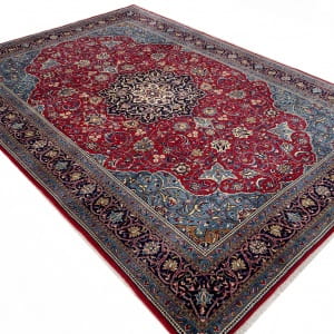 Rug# 10052, superfine Sarouk , circa 1970, immaculate condition, All over floral design, hand spun wool pile, 400,000 KPSQM, Persia, size 350x250 cm (3)