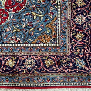 Rug# 10052, superfine Sarouk , circa 1970, immaculate condition, All over floral design, hand spun wool pile, 400,000 KPSQM, Persia, size 350x250 cm (5)