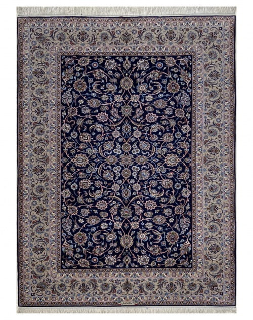 Rug# 10053, Superfine Isfehan, c.1975, Safavid floral, signed Davari Masterweaqve, silk base & inlay, 900k KPSQM, collectable, Persia, size 301x204 cm (2)