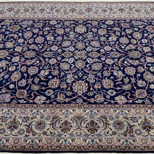 Rug# 10053, Superfine Isfehan, c.1975, Safavid floral, signed Davari Masterweaqve, silk base & inlay, 900k KPSQM, collectable, Persia, size 301x204 cm (4)