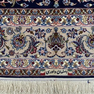 Rug# 10053, Superfine Isfehan, c.1975, Safavid floral, signed Davari Masterweaqve, silk base & inlay, 900k KPSQM, collectable, Persia, size 301x204 cm (5)