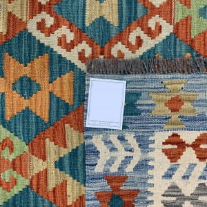 Rug# 26144, Afghan Maimaneh Kilim, Qazni wool & vegetable dyes, Size 172x128 cm (2)