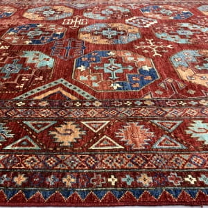Rug# 26340. Ersari AfghanTurkaman, Güli Gül Ersari motifs, , woven by women artisans, HSW, Veg dyes, , Size 292x202 cm (3)