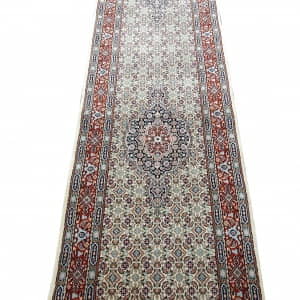 Rug# 1800 Superfine Sherkat Moud runner, 600,000 knots per sq m, very durable, Persia, size 390x77 cm (6)