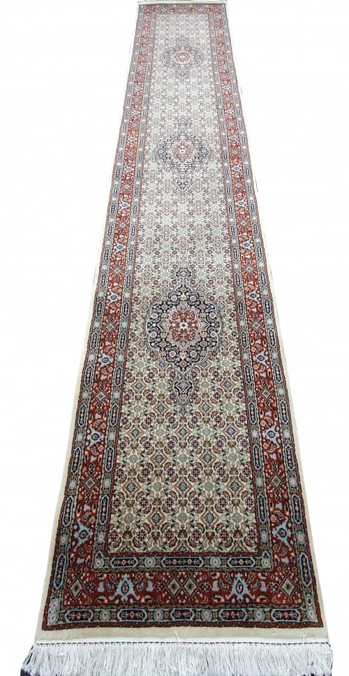 Rug# 1800 Superfine Sherkat Moud runner, 600,000 knots per sq m, very durable, Persia, size 390x77 cm (6)