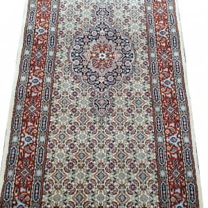 Rug# 1800 Superfine Sherkat Moud runner, 600,000 knots per sq m, very durable, Persia, size 390x77 cm (8)