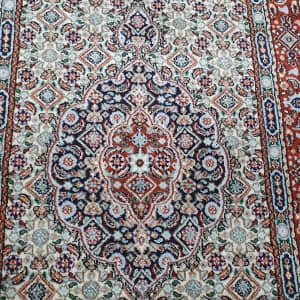 Rug# 1800 Superfine Sherkat Moud runner, 600,000 knots per sq m, very durable, Persia, size 390x77 cm (9)