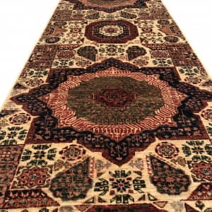 Rug# 25528 Afghan Turkaman weave , vegetable dyes, Antique Mamluk design, size 429x79 cm (3)