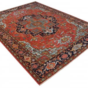Rug# 26343, Reweave of a 19th Serapi Heriz design , vegetable dyes, Afghanistan, 366x272 cm (3)