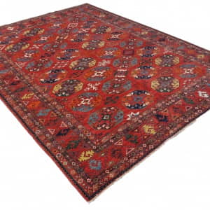 Rug# 26344, Ersari weave Turkaman, antique Temirdshin Gol design, veg dyes, size 410x309 cm (3)