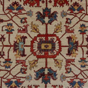 Rug# 26346, Afghan Turkaman weave , 19th c Sultanabad Ziegler design, veg dyes, size 303x238 cm (4)