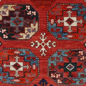 Rug# 26348, Ersari weave Turkaman, antique Temirdshin Gol design, veg dyes, size 205x157 cm (4)