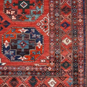Rug# 26348, Ersari weave Turkaman, antique Temirdshin Gol design, veg dyes, size 205x157 cm (5)