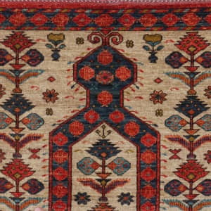 Rug# 26353, Ersari weave Turkaman, 19th c Caucasian Prayer design, veg dyes, size 147x98 cm (4)