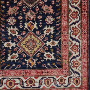Rug# 26354, Afghan Turkaman weave, 19th c Caucasian design, veg dyes, size 442x90 cm (5)