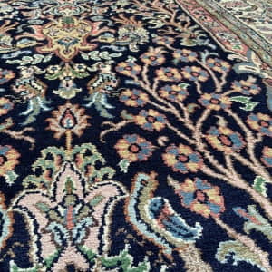 Rug# 31200 Fine Srinagar, 100% silk pile on a cotton warp and weft, Mogul Tree Of Life , Kashmir , India, Size 131x78 cm (6)