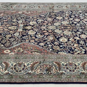 Rug# 31212, Fine Srinagar, 100% silk pile on a cotton warp and weft, Tree of life design,, Kashmir , India, Size 192x126 cm (4)