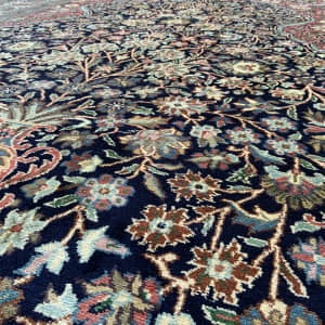 Rug# 31212, Fine Srinagar, 100% silk pile on a cotton warp and weft, Tree of life design,, Kashmir , India, Size 192x126 cm (5)