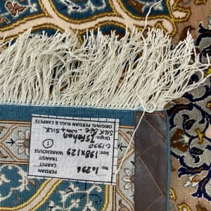 Rug# 10296, Superfine Isfehan, circa 1990, Gonbad or Dome design, superfine wool & silk, rare & Collectalbe, Persia, size 198x129 cm