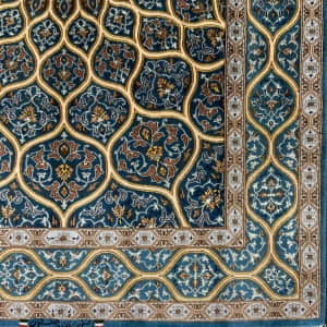 Rug# 10296, Superfine Isfehan, circa 1990, Gonbad or Dome design, superfine wool & silk, rare & Collectalbe, Persia, size 198x129 cm (4)