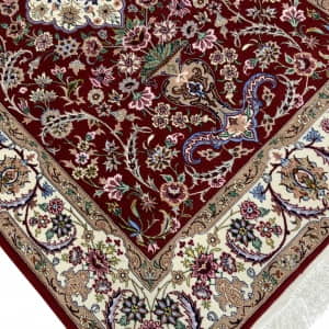 Rug# 10299, Superfine Isfehan, circa 2000, superfine wool & silk, rare, Persia, size 167x109 cm (6)