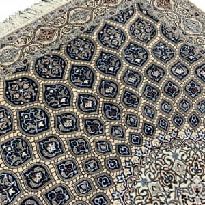 Rug# 10334, Superfine Nain 6LA, circa 1990, Gonbad or Dome design, superfine wool & silk, rare, Persia, size 227x150 cm (6)