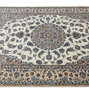 Rug# 10339, Suerfine Nain , 6LA quality, wool & silk pile, 900K kpsqm, collectable, Persia, size 257x176 cm (4)