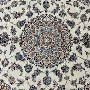 Rug# 10339, Suerfine Nain , 6LA quality, wool & silk pile, 900K kpsqm, collectable, Persia, size 257x176 cm (6)