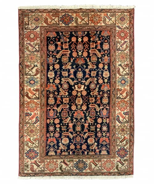 Rug# 10371, Antique Azari-Hashtrood, restored, circa 1920, rare & colectable , Persia, size 183x123 cm (2)