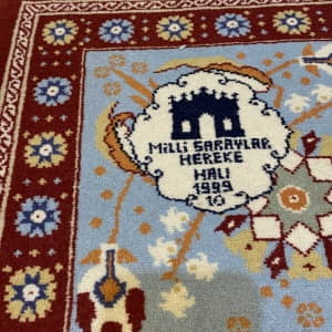 Rug# 26207 Turkish Hereke, signed piece, circa 1999, fine wool pile, 16x16 quality, immaculate, Sultan Ahmad Tree of Life with Mehrab, Size 230x150 cm (7)