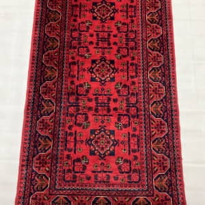 Rug# 26236, Superfine Afghan Kokndooz , Modern weave, fine wool pile, classoc design , Size 345x82 cm (2)