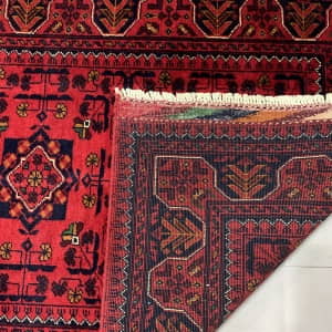 Rug# 26236, Superfine Afghan Kokndooz , Modern weave, fine wool pile, classoc design , Size 345x82 cm (5)