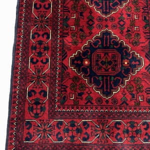 Rug# 26396. Ersari Turkaman, Garden design, woven by women artisans, HSW, Veg dyes, Size 117x82 cm (2)